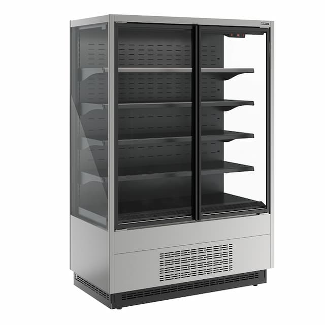 Витрина холодильная Carboma FC20-07 VV 1,0-1 сталь нержавеющая (0430) Cube 2 STANDARD фронт X1